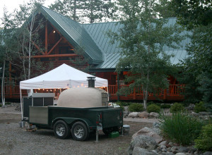 Log Home Wood Fired Pizza Catering