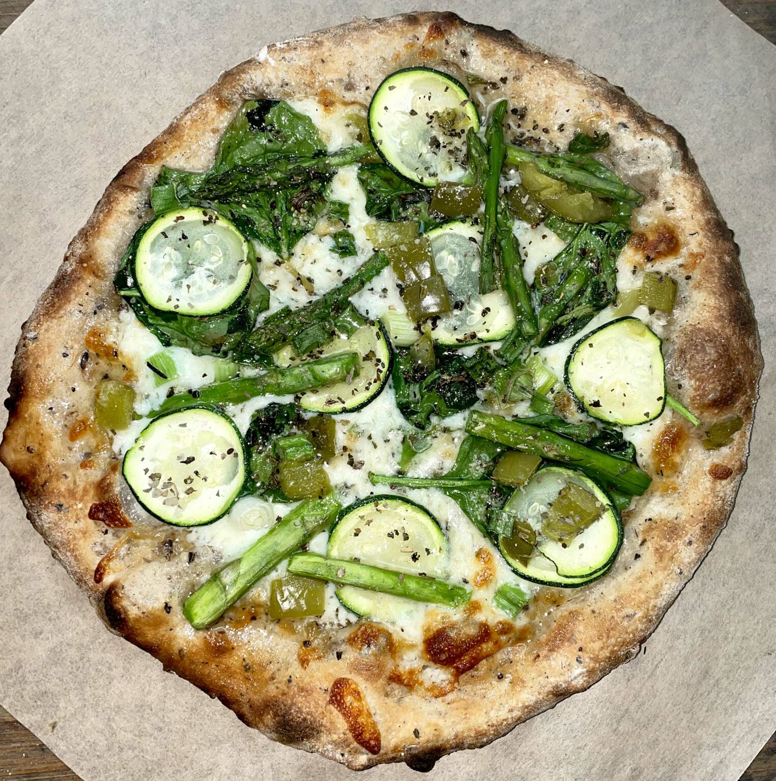 Evergreen Artisan Pizza at Log Home Wood Fired Pizza, McGregor, MN, Food Truck, Catering